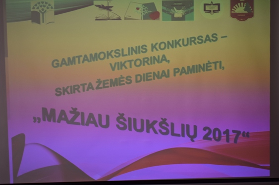 Konkursas – viktorina „Mažiau šiukšlių 2017“ Alytaus Vidzgirio pagrindinėje mokykloje