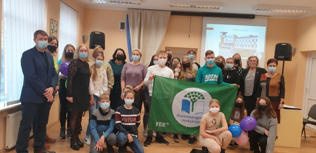 Žaliosios vėliavos įteikimas  Prano Dovydaičio progimnazijoje